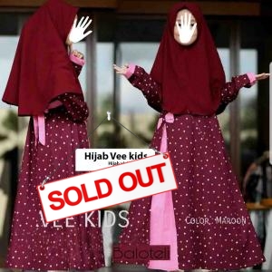 Hijab Vee kids maroon-hijab vivi dot kids