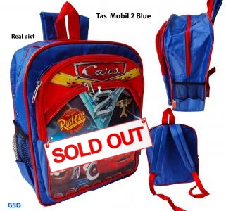 tas anak sekolah ransel anak tk mobil2 BLUE