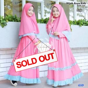 Hijab Asya kids pink-hijab syai