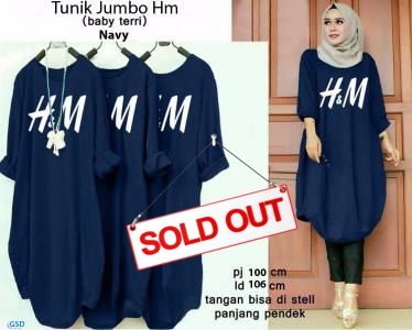 Tunik Jumbo Hm navy