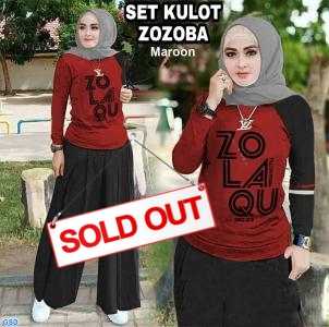 Set Kulot Zozoba maroon