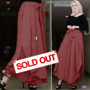 Celana talita maroon-cln lita