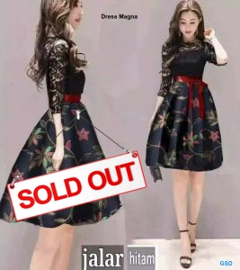 Dress magna jalar hitam