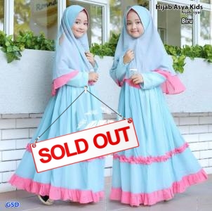 Hijab Asya kids biru-hijab syai