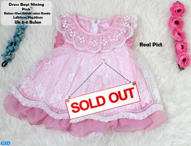 Dress Bayi nining pink