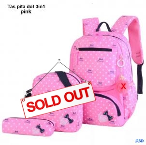 Tas pita dot 3in1 pink