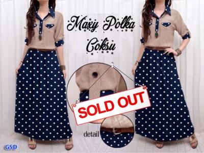 Maxi polka rayon coksu