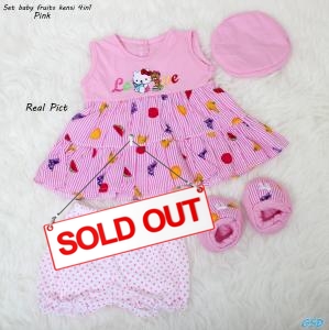 Set bayi fruits kensi 4in1 pink