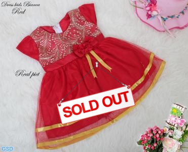 Dress kids bianca red