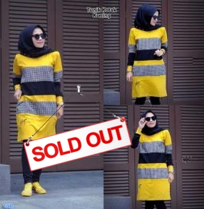 Tunik kotak kuning