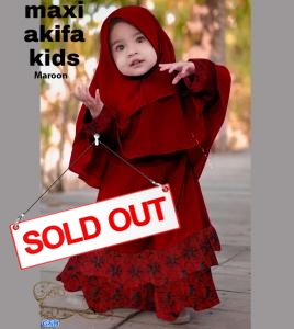 Maxi Akifa kids maroon