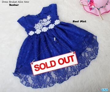 Dress brukat alice 1-4 biru