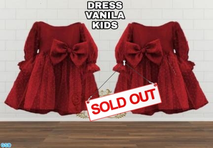 Dress Kids Vanila maroon