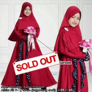 Gamis elena maroon