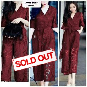 Jumpsuit lace maroon