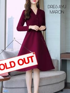 Dress Ayu maroon