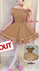 Dress import 7892-1 coklat