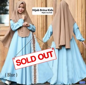 Hijab brina kids biru-hijab rina kids