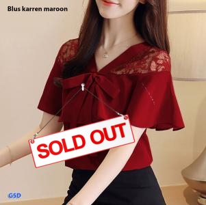 Blus karren maroon