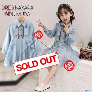 Dress nayara kids biru muda