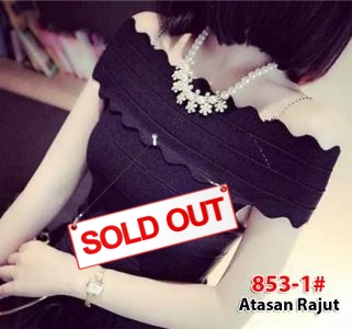 Blus Rajut import 853-1 black