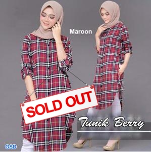 Tunik Berry maroon