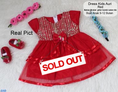 Dress auri kids red