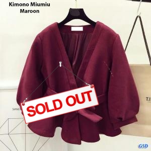 cardi Miumiu maroon