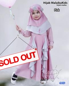 Hijab malaika kids pink-hijab maika