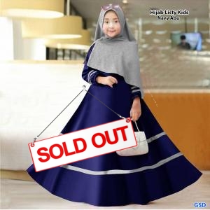 Hijab Listy Navy Abu