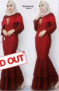 Maxi Duyung maroon