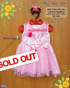 Dress anak 126 pink muda