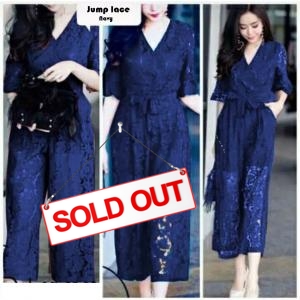 Jumpsuit lace navy