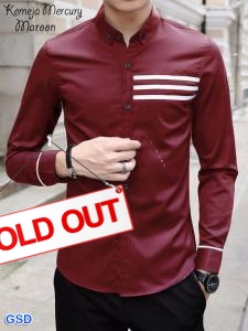 Kemeja Mercury maroon