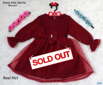 Dress Vanila Kids Maroon