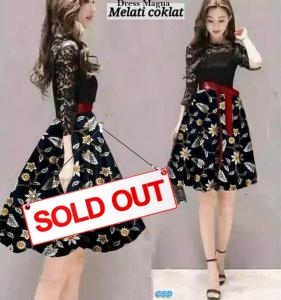 Magna dress melati coklat