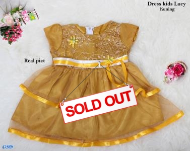 Dress kids lucy kuning