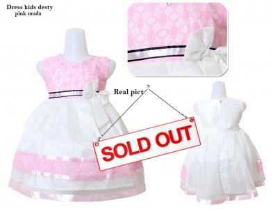 Dress kids desty pink muda