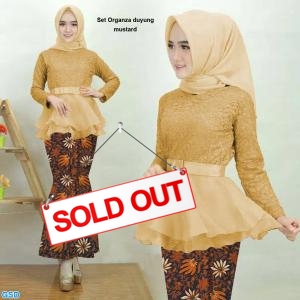 Set organza duyung mustard