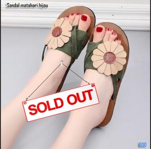 sandal matahari hijau