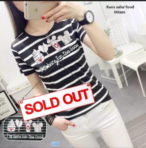 Kaos salur food hitam