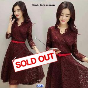 Shabi lace maron