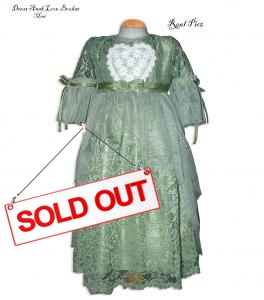 Dress Anak Love Brukat Mint