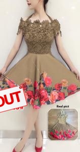 Dress import 1925 coklat