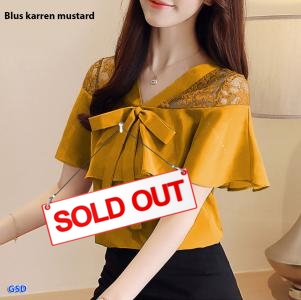 Blus karren mustard