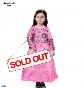 Gamis Zamira  kids pink