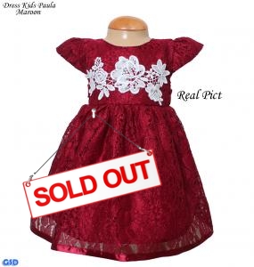 Dress Kids Paula Maroon