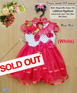 Dress anak 118 tomat white