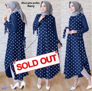 Maxi pita polka navy