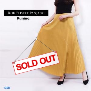 Rok kulot prisket kuning